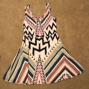 NWT tribal/chevron dress size M